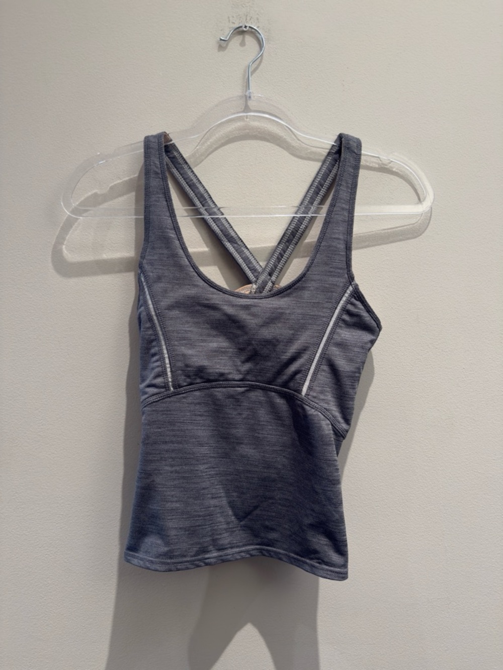 Fp Free People Movement Grey Athletic Tank Top Cross-Back Straps Size XS Women’s